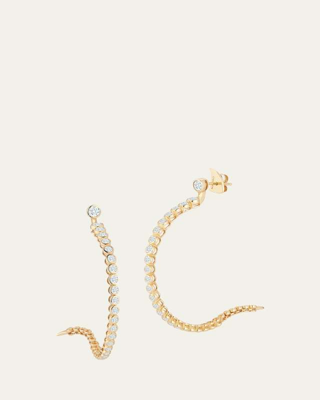 Grand Continuum Hoop Earrings with Diamonds
